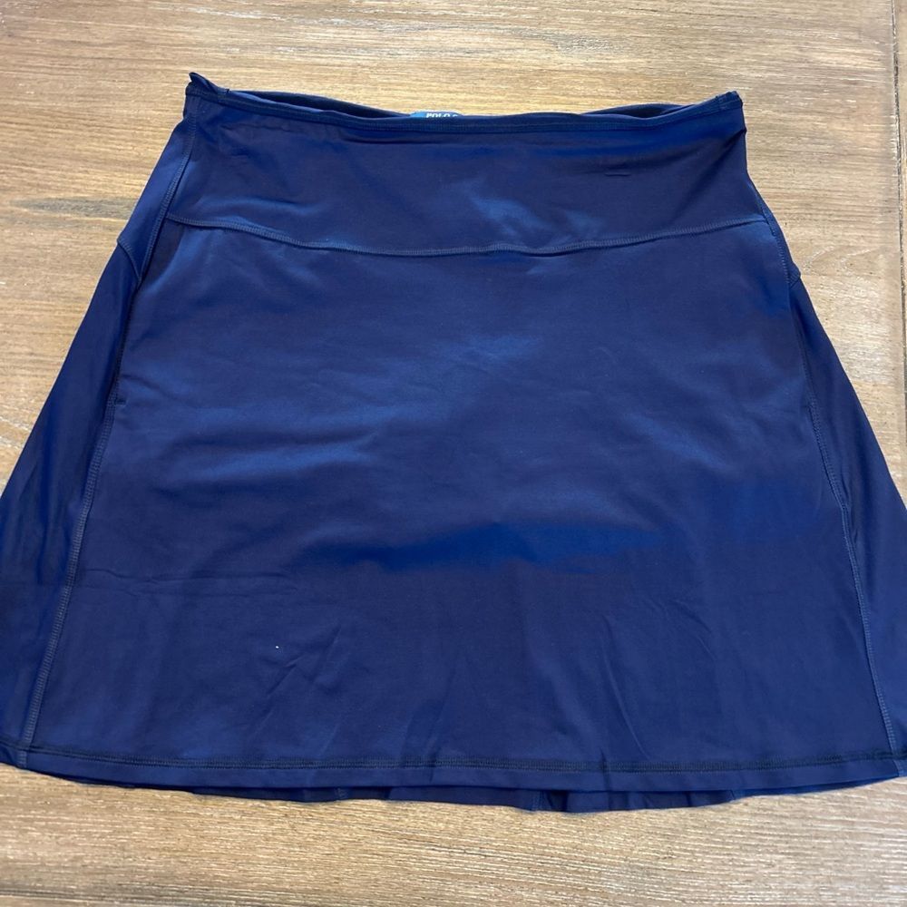 Polo Golf by Ralph Lauren A-Line Navy Blue Mini Sport Skirt, Size L, NWT